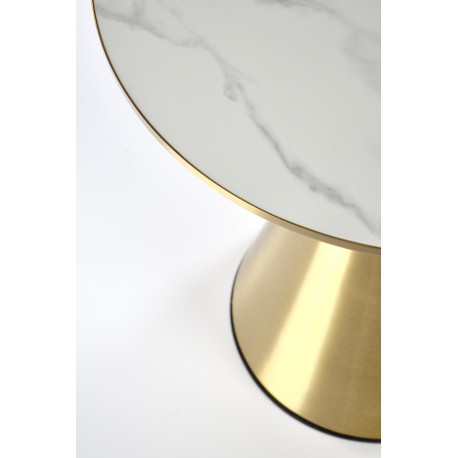 TRIBECA sofabord, Hvid marmor / guld