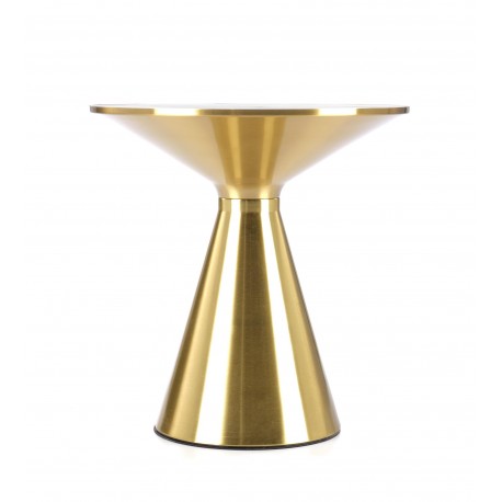 TRIBECA sofabord, Hvid marmor / guld