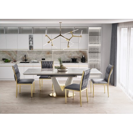 VALENTINO bord lys Grå/guld