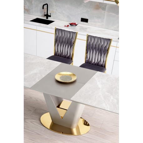 VALENTINO bord lys Grå/guld