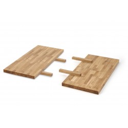 APEX & RADUS Spisebord med udtræk i massivt træ - 78/40 cm