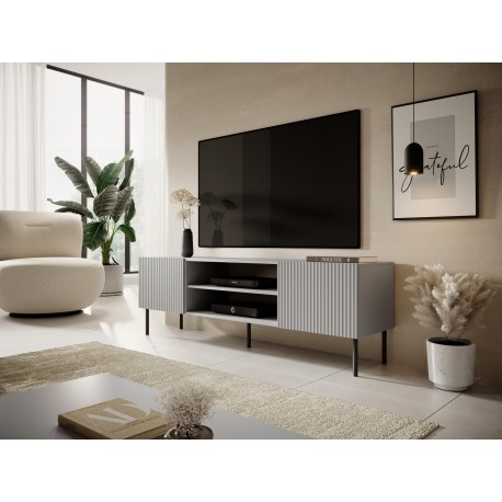 ASENSIO RTV-1 TV bord, lyseGrå / Sort