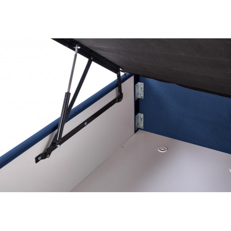 ASENTO 160x200 cmSeng - Mørkeblå Velour