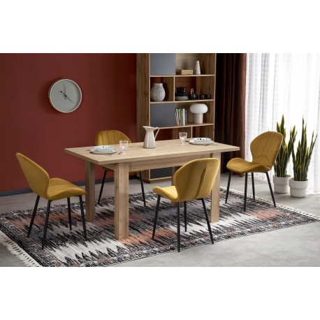 BAGIO Spisebord 120-160 cm med udtræk - Håndværksmæssig eg