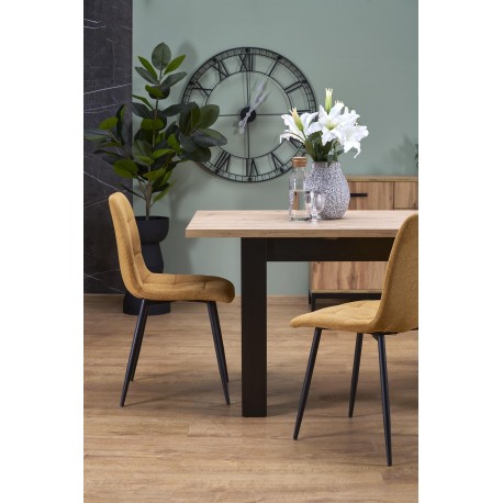 BAGIO Spisebord med udtræk, Artisan Eg / Sort