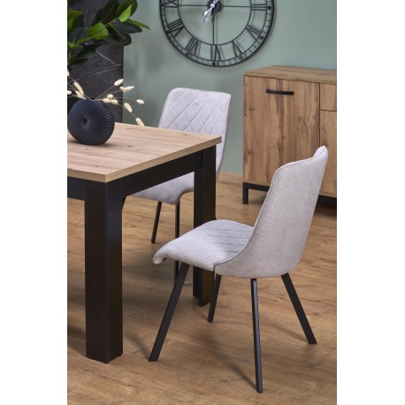 BAGIO Spisebord med udtræk, Artisan Eg / Sort