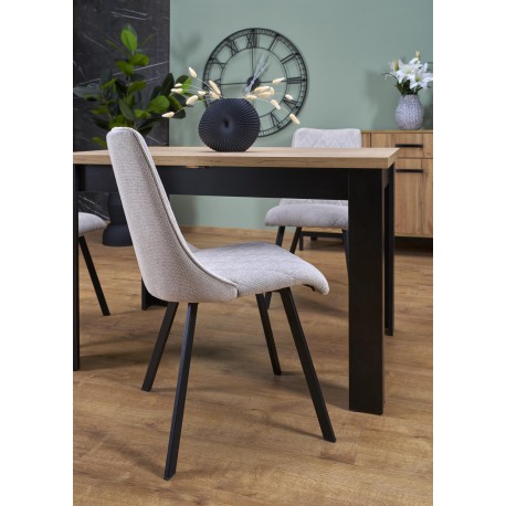 BAGIO Spisebord med udtræk, Artisan Eg / Sort