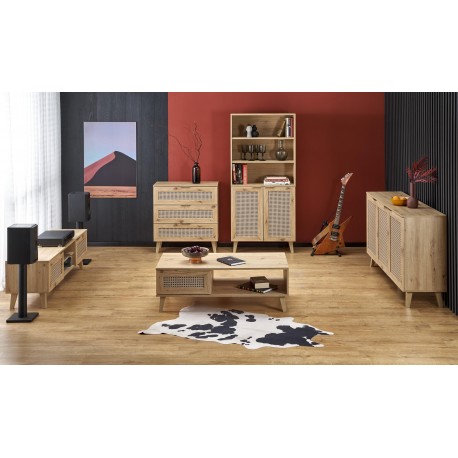 BORNEO REG-1 reol, artisan eg / Sort