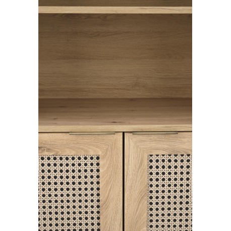 BORNEO REG-1 reol, artisan eg / Sort