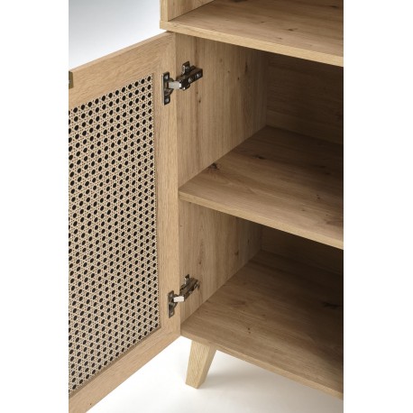 BORNEO REG-1 reol, artisan eg / Sort