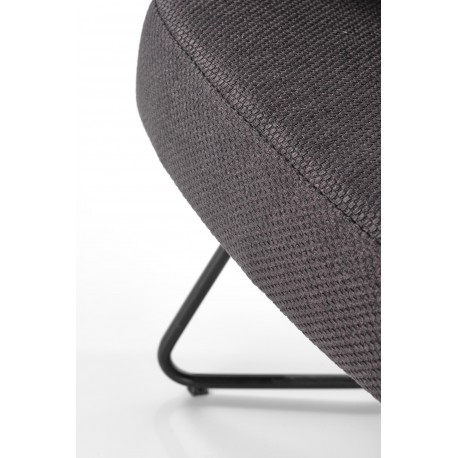 CHILLOUT lænestol MørkeGrå / amerikansk Valnød, ben - Sort