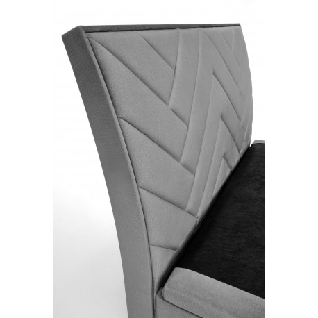 CONTINENTAL 1 160x200cm seng med opbevaring - Grå Velour - Monolith 85