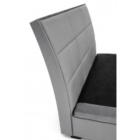 CONTINENTAL 2 160x200 seng med opbevaring Grå velour Monolith 85
