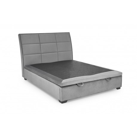 CONTINENTAL 2 160x200 seng med opbevaring Grå velour Monolith 85