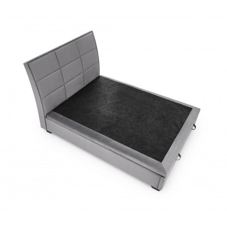 CONTINENTAL 2 160x200 seng med opbevaring Grå velour Monolith 85