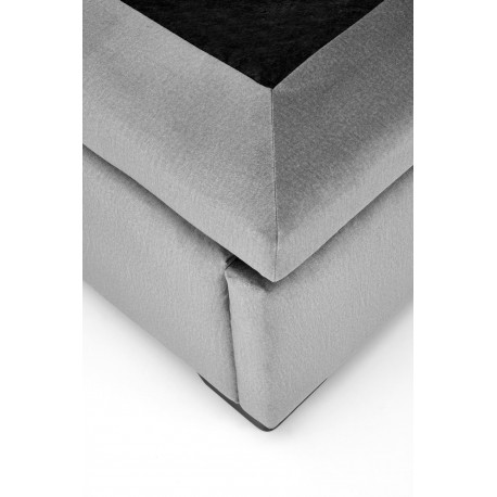 CONTINENTAL 2 160x200 seng med opbevaring Grå velour Monolith 85