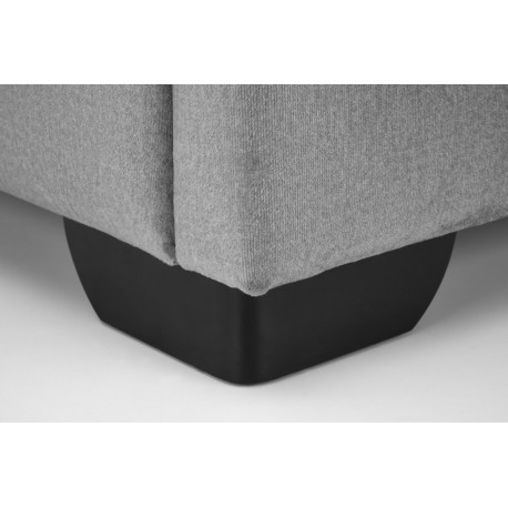 CONTINENTAL 2 160x200 seng med opbevaring Grå velour Monolith 85