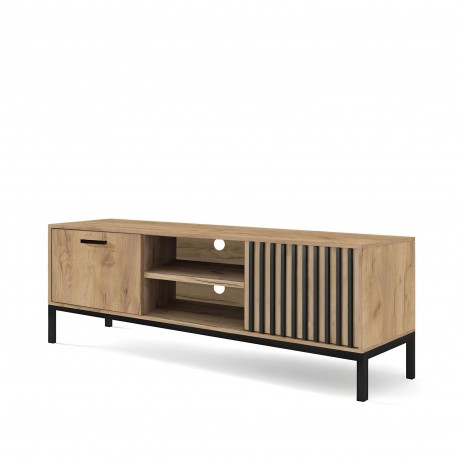 LAMINO TV bord 180cm - craft eg og Sort