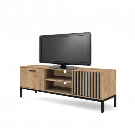LAMINO TV bord 180cm - craft eg og Sort