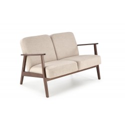 MILANO 2S sofa, Beige CASTEL#15 / mørk Valnød