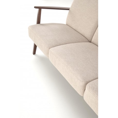MILANO 3S sofa, Beige CASTEL#15 / mørk Valnød