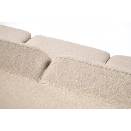 MILANO 3S sofa, Beige CASTEL#15 / mørk Valnød