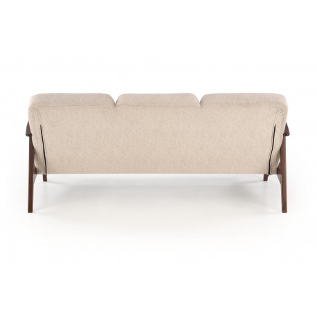 MILANO 3S sofa, Beige CASTEL#15 / mørk Valnød
