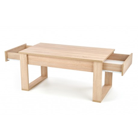 NEA C. sofabord med skuffer 110cm - Sonoma eg.