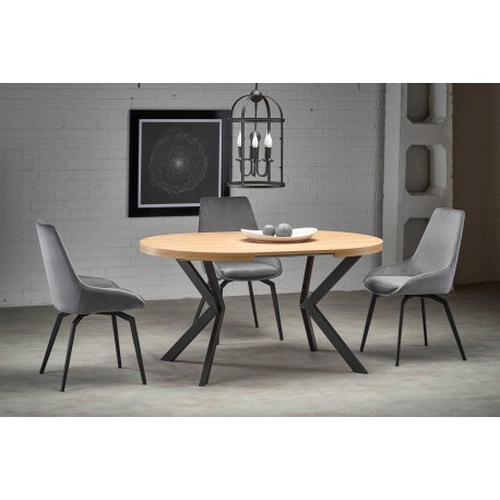 PERONI Spisebord 100cm kan udvides til 250 - Gylden eg/Sort