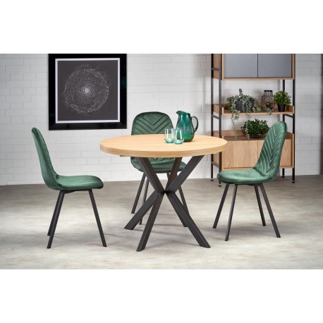 PERONI Spisebord 100cm kan udvides til 250 - Gylden eg/Sort