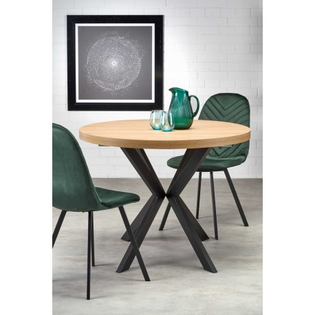 PERONI Spisebord 100cm kan udvides til 250 - Gylden eg/Sort