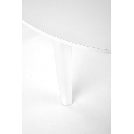RINGO Rundt spisebord med udtræk 102cm udvides til 142cm - Hvid