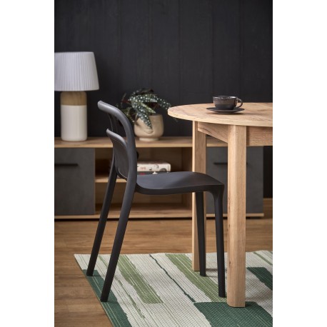 RINGO Rundt spisebord med udtræk 102cm udvides til 142cm - Håndværk eg