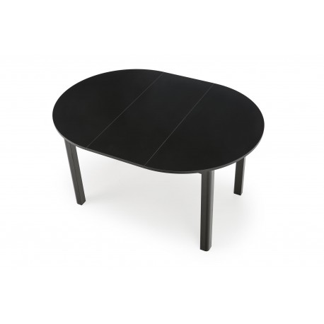 RINGO Rundt spisebord med udtræk 102cm udvides til 142cm - Sort