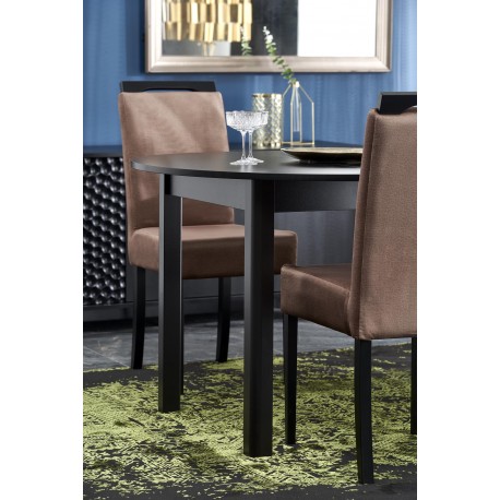 RINGO Rundt spisebord med udtræk 102cm udvides til 142cm - Sort