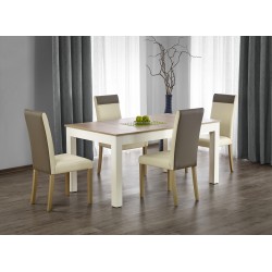 SEWERYN 160/300 cm Spisebord med udtræk - Sonoma eg. / Hvid