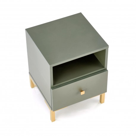 SILVIA natbord, grøn - guld