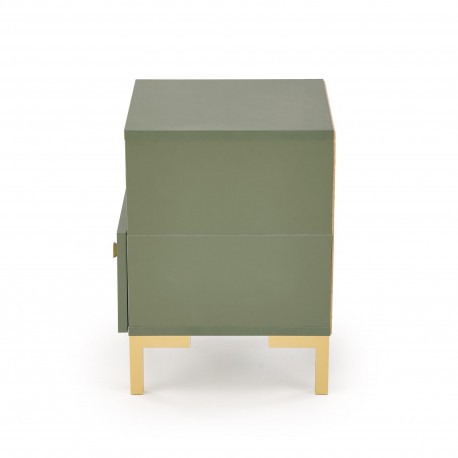 SILVIA natbord, grøn - guld