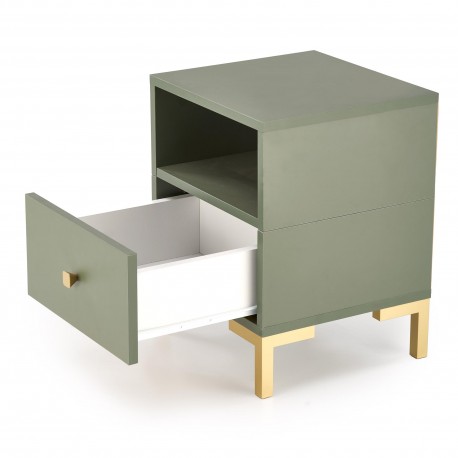 SILVIA natbord, grøn - guld