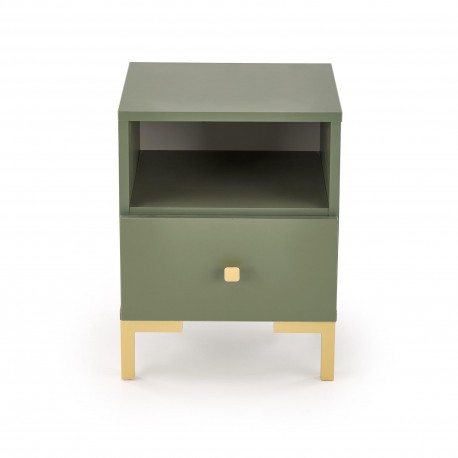 SILVIA natbord, grøn - guld