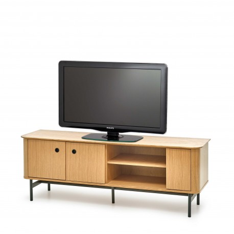 SMART RTV-1 TV bord - Naturlig eg/Sort