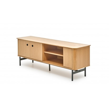 SMART RTV-1 TV bord - Naturlig eg/Sort