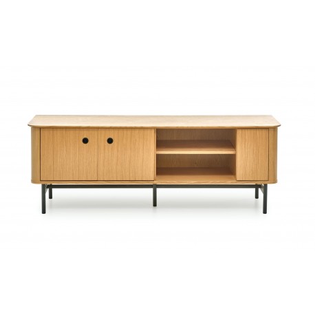 SMART RTV-1 TV bord - Naturlig eg/Sort