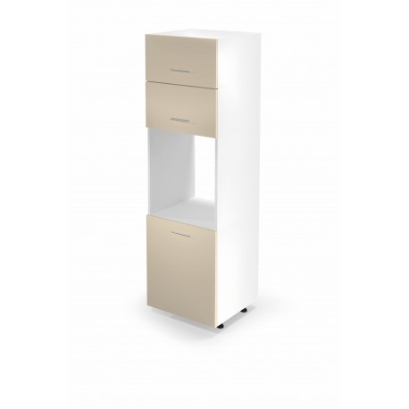 VENTO DP-60/214 høj skab til køkken, - Hvid / Beige