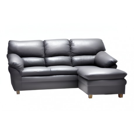 Tilst læder chaiselongsofa- Højrevendt