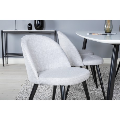 Spisebordssæt Polar med Velvet Spisebordsstole