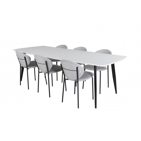 Spisebordssæt Polar med Spisebordsstole Vault