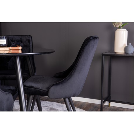 Rundt Spisebordssæt Plaza med stole Velvet Deluxe