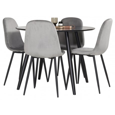 Rundt Spisebordssæt Plaza med stole Polar