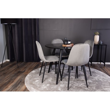 Rundt Spisebordssæt Plaza med stole Polar